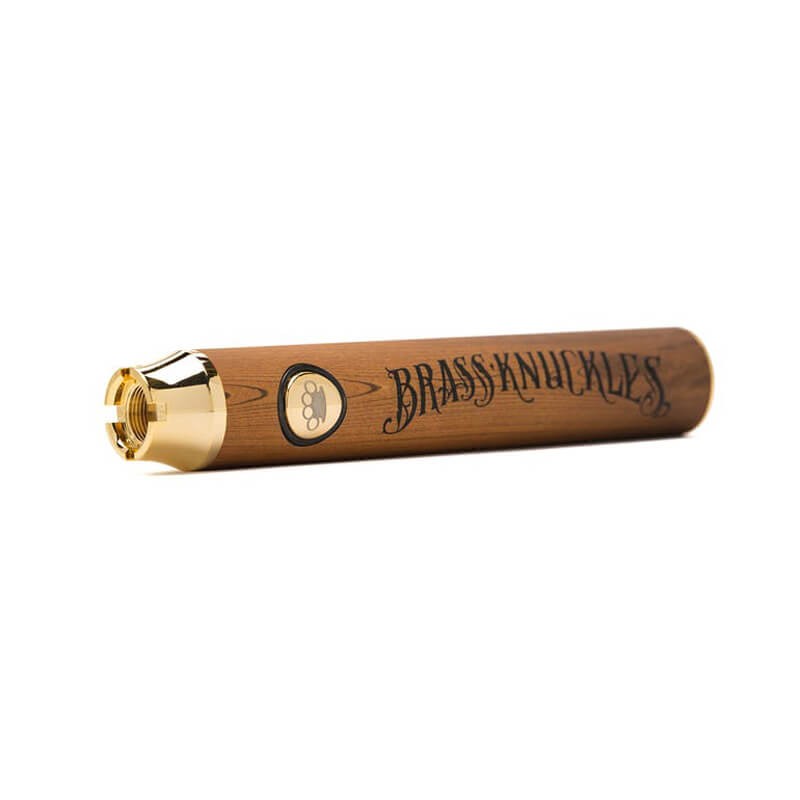 Brass Knuckles Battery 650mAh 900mAh Wood Gold Preheat Variable Voltage  Adjusted - Vapes Wholesale