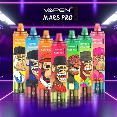 VAPEN MARS Pro 15000Puffs 15K Disposable Vape MESH Coil Oil Capacity Power Screen Indicator Puff Vaper Wape RandM Fumot Flavors
