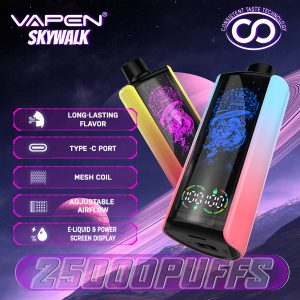 VAPEN-Skywalk-25000-25K-Puffs-Disposable-Vape-Consistent-Taste-Oil-and-Electricity-Display-Vapsolo-Super-RazzBar-Razz-Bar-15000-15K-Puff-Updated